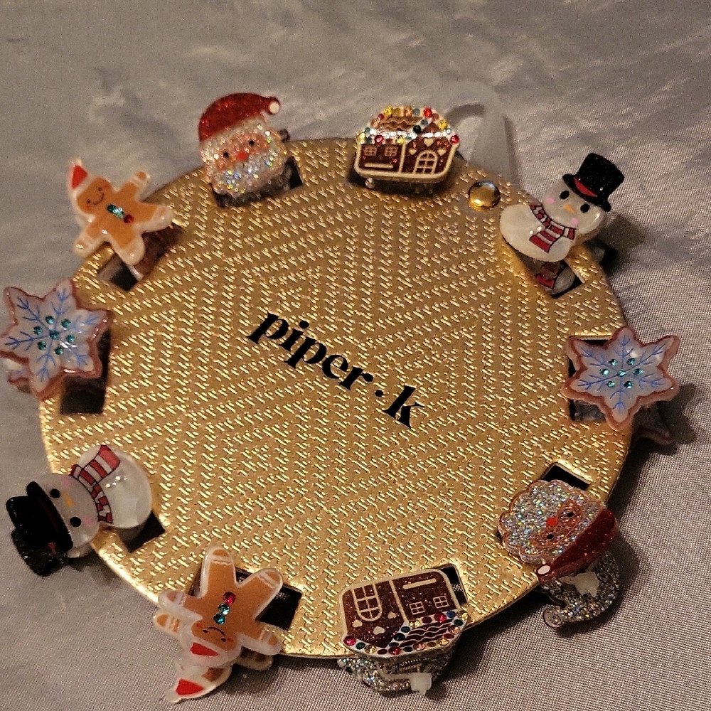 Piper K Christmas Winter Hair clips Brand New LS